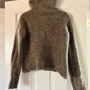 Cozy Brown Wool Turtleneck Sweater
